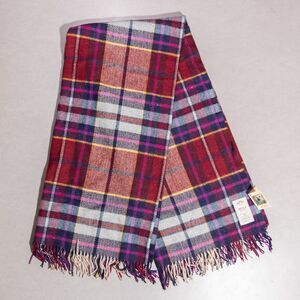 NWT Avoca Mill 100% Pure New Wool Plaid DG Throw Blanket Made In Ireland 56"x72"
